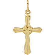 14K Yellow Cross Pendant