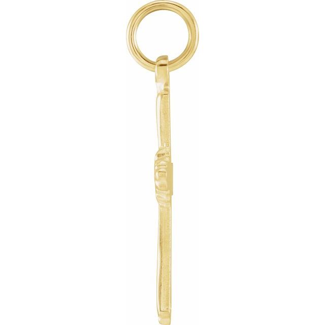 14K Yellow Cross Pendant