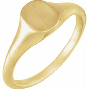 14K Yellow 8x6 mm Oval Signet Ring