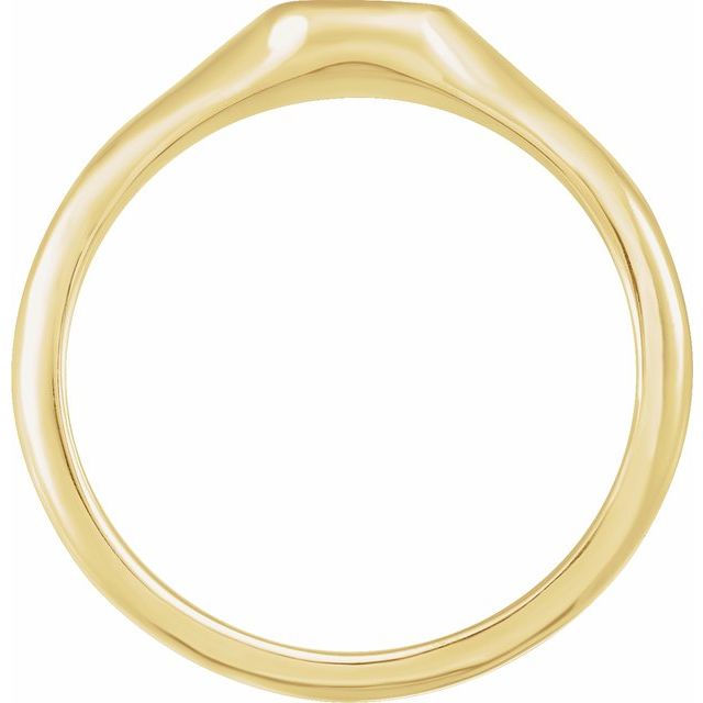 14K Yellow 8x6 mm Oval Signet Ring