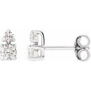 14K White 1/2 CTW Lab-Grown Diamond Earrings