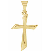 14K Yellow Cross Pendant