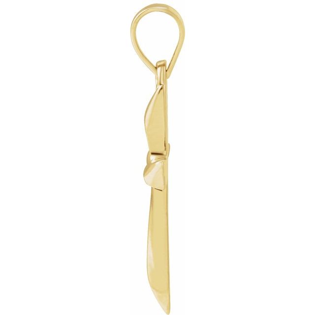 14K Yellow Cross Pendant
