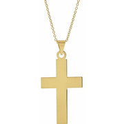 14k Yellow Cross 18' Necklace