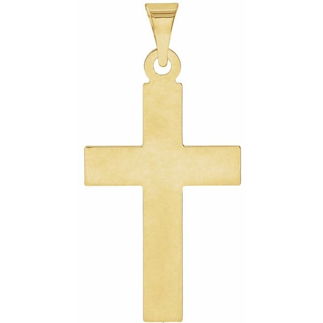 14k Yellow Cross Pendant