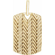 14K Yellow 24x16 mm Dog Tag