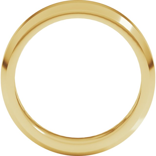 18K Yellow 6 mm Beveled Edge Band Size 10