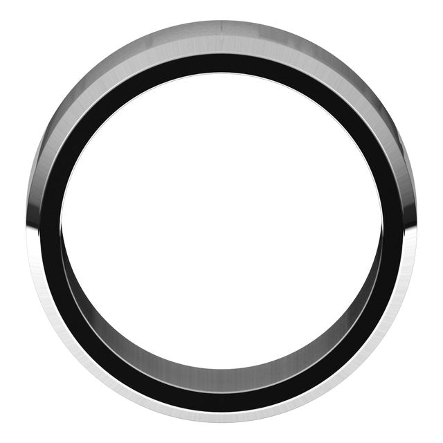 Sterling Silver 9 mm Beveled Edge Band Size 12