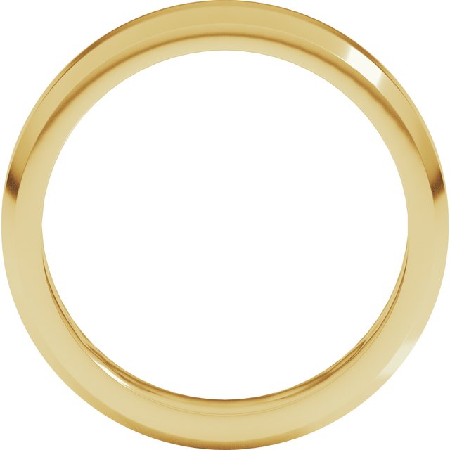 18K Yellow 5 mm Beveled Edge Band Size 10