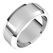 Sterling Silver 8 mm Beveled Edge Band Size 9