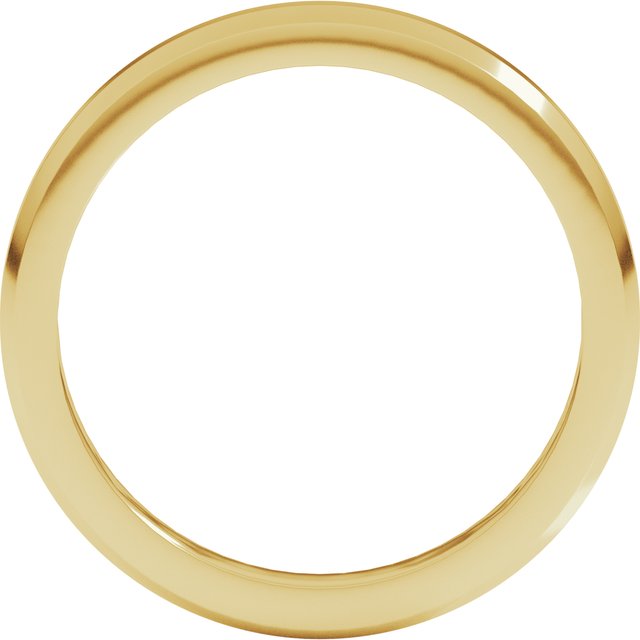 18K Yellow 3 mm Beveled Edge Band Size 5