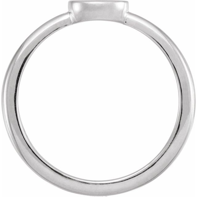 Sterling Silver 6.75x5 mm Oval Engravable Ring