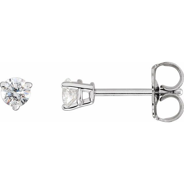 14K White 1/4 CTW Natural Diamond Earrings