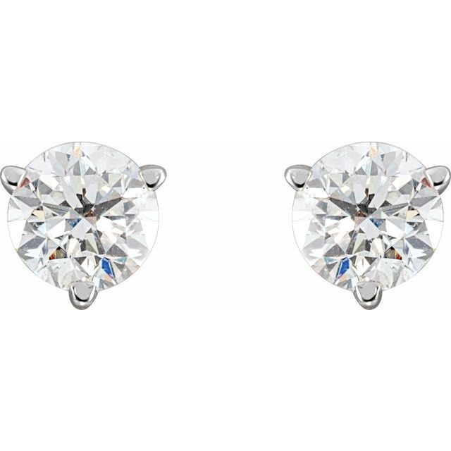 14K White 3/4 CTW Lab-Grown Diamond Earrings