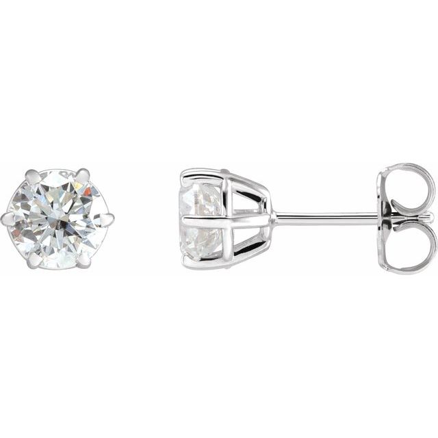 14K White 1 1/2 CTW Lab-Grown Diamond Earrings