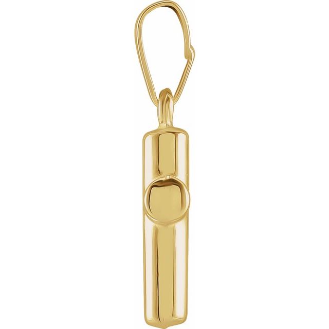 14K Yellow 11.5x9 mm Cross Pendant