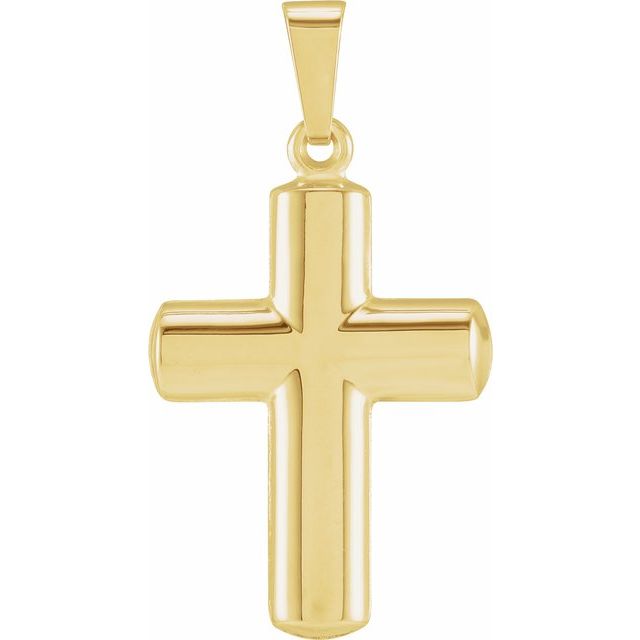 14K Yellow 19x15 mm Cross Pendant