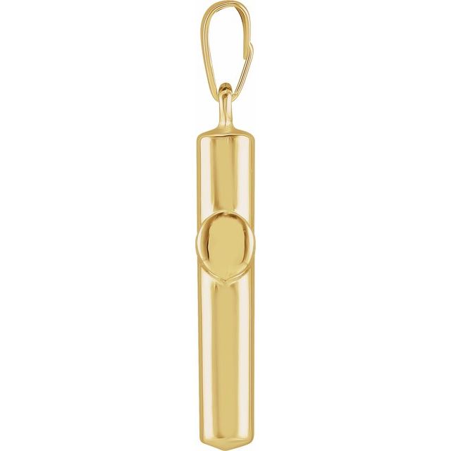 14K Yellow 19x15 mm Cross Pendant