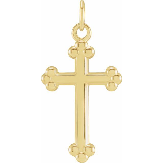 14k Yellow Cross Pendant