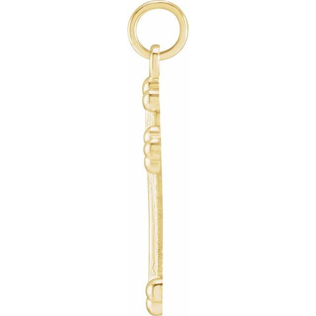 14k Yellow Cross Pendant
