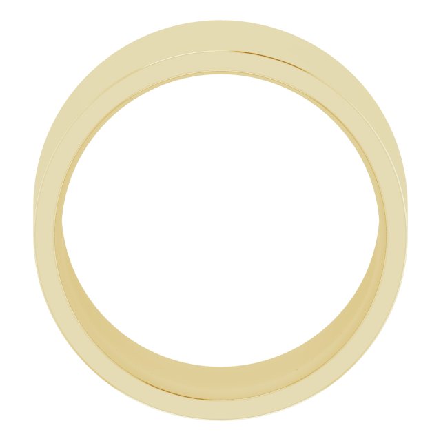 14K Yellow 12 mm Flat Comfort Fit Light Band Size 9