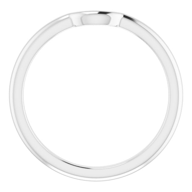 14K White Matching Band