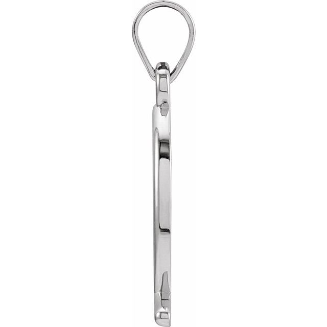Sterling Silver 20x7 mm Ichthus (Fish) Pendant