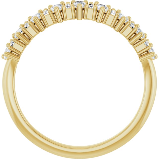 14K Yellow 1/2 CTW Natural Diamond Anniversary Band