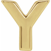14K Yellow Block Initial Y Slide Pendant