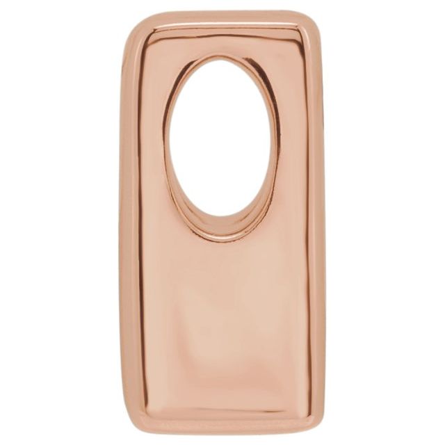 14K Rose Block Initial A Slide Pendant