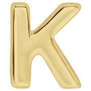 14k Yellow Block Initial K Slide Pendant