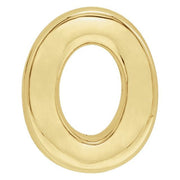 14K Yellow Block Initial O Slide Pendant