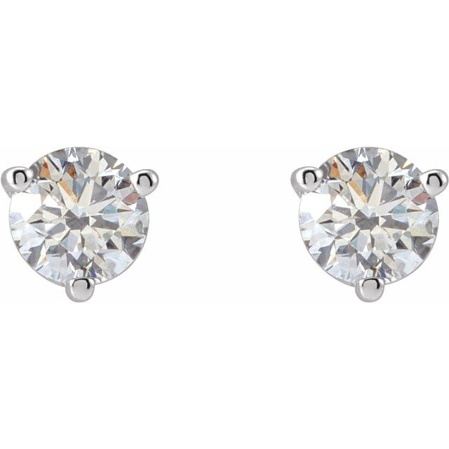 14K White 1/2 CTW Lab-Grown Diamond Earrings