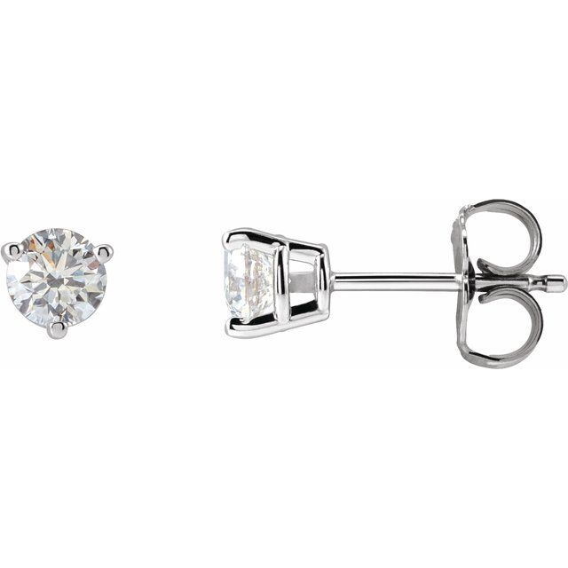 14K White 1/2 CTW Lab-Grown Diamond Earrings