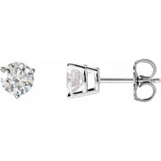 14K White 1 CTW Natural Diamond Earrings