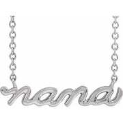 Sterling Silver 19.57x4.61 mm Nana 18' Necklace