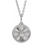 14K White Sun 16-18' Necklace