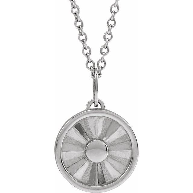 14K White Sun 16-18' Necklace