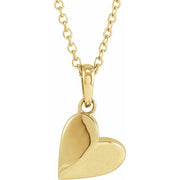 14K Yellow Heart 16-18' Necklace