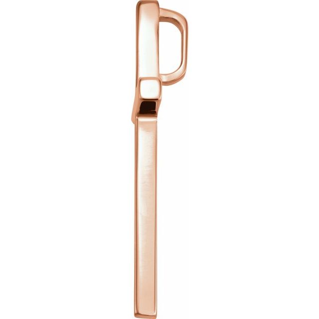14k Rose 17.4x11.1 Mm Cross Pendant