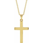 14k Yellow Cross 18' Necklace