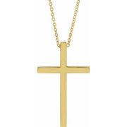 14k Yellow 25.7x15.7 Mm Cross 18' Necklace