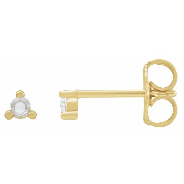 14K Yellow 1 1/8 CTW Rose-Cut Natural Diamond Earrings