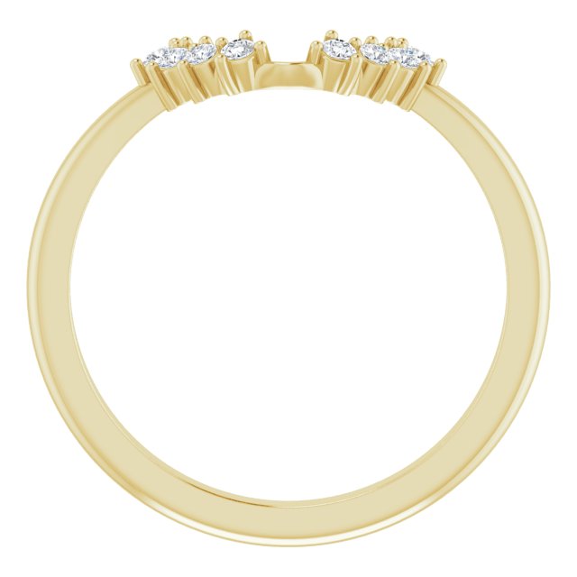 14K Yellow .08 CTW Natural Diamond Matching Band for 7x5 mm Oval Ring