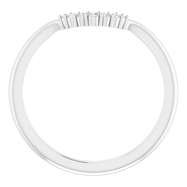 14K White .05 CTW Natural Diamond Matching Band