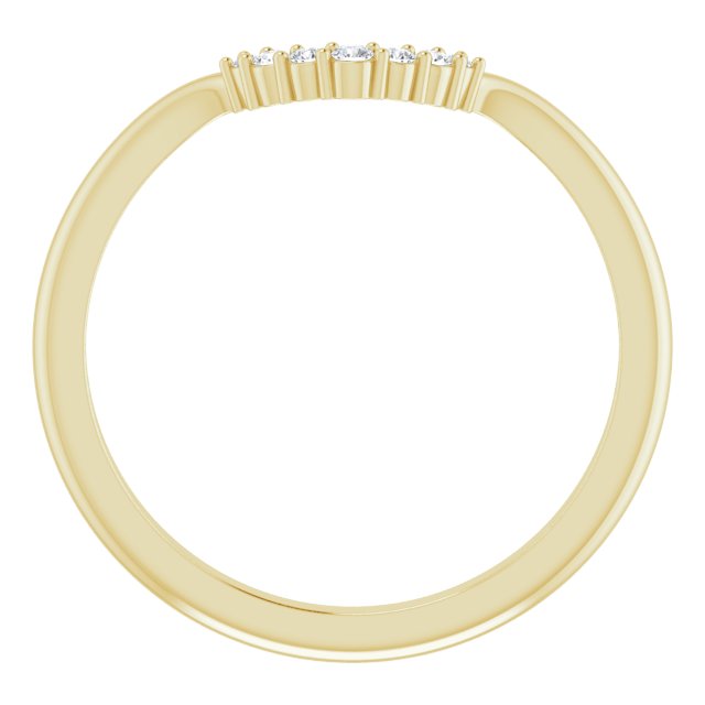 14K Yellow .05 CTW Natural Diamond Matching Band
