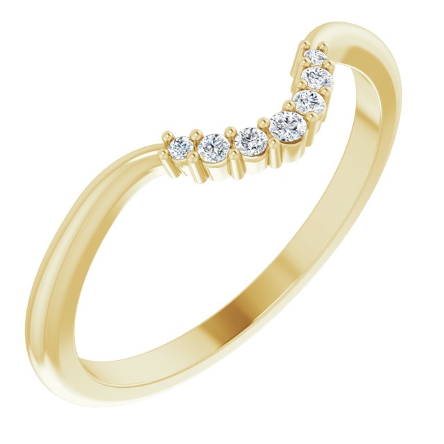 14K Yellow .05 CTW Natural Diamond Matching Band