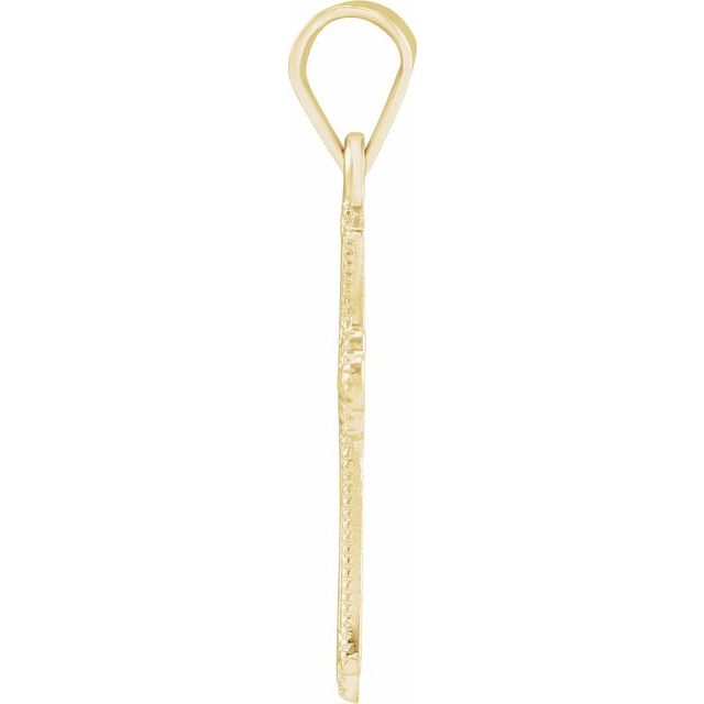14k Yellow Cross Pendant