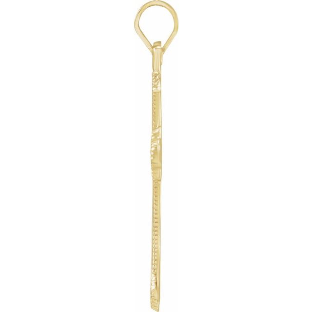 14K Yellow Cross Pendant