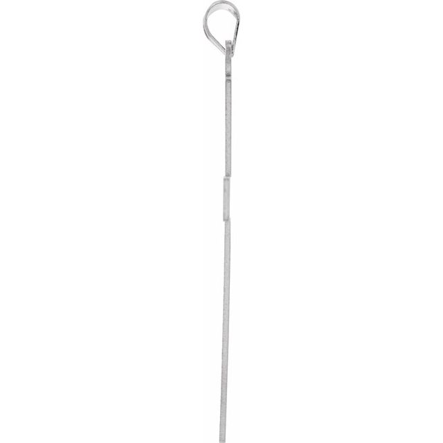 14K White 21.5x12 mm Cross Pendant